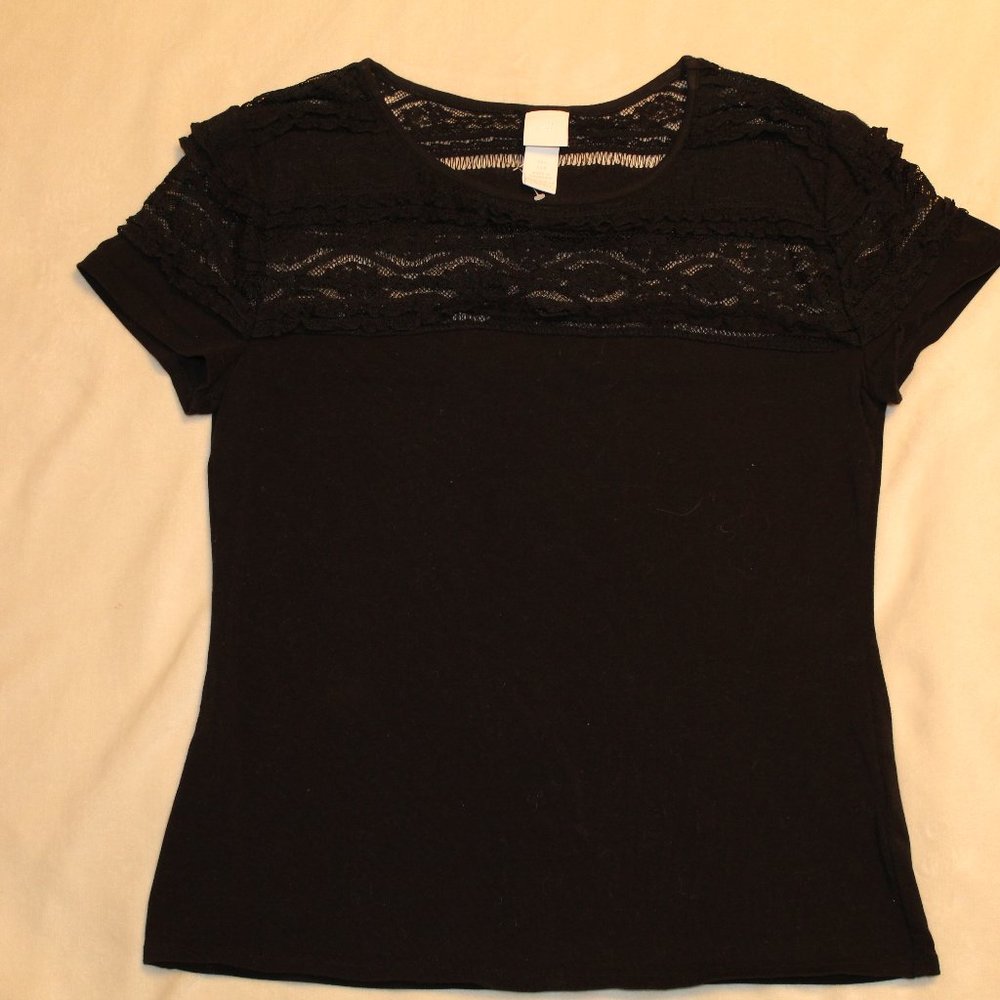 H&M Lace Trim T-Shirt